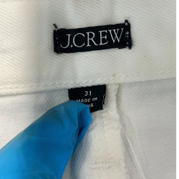 NWT J. Crew White/Cream Denim Shorts - Picture 3 of 4